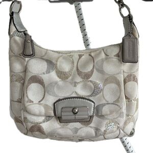Coach Kristin Embellished Sequins Medium Hobo Purse Bag